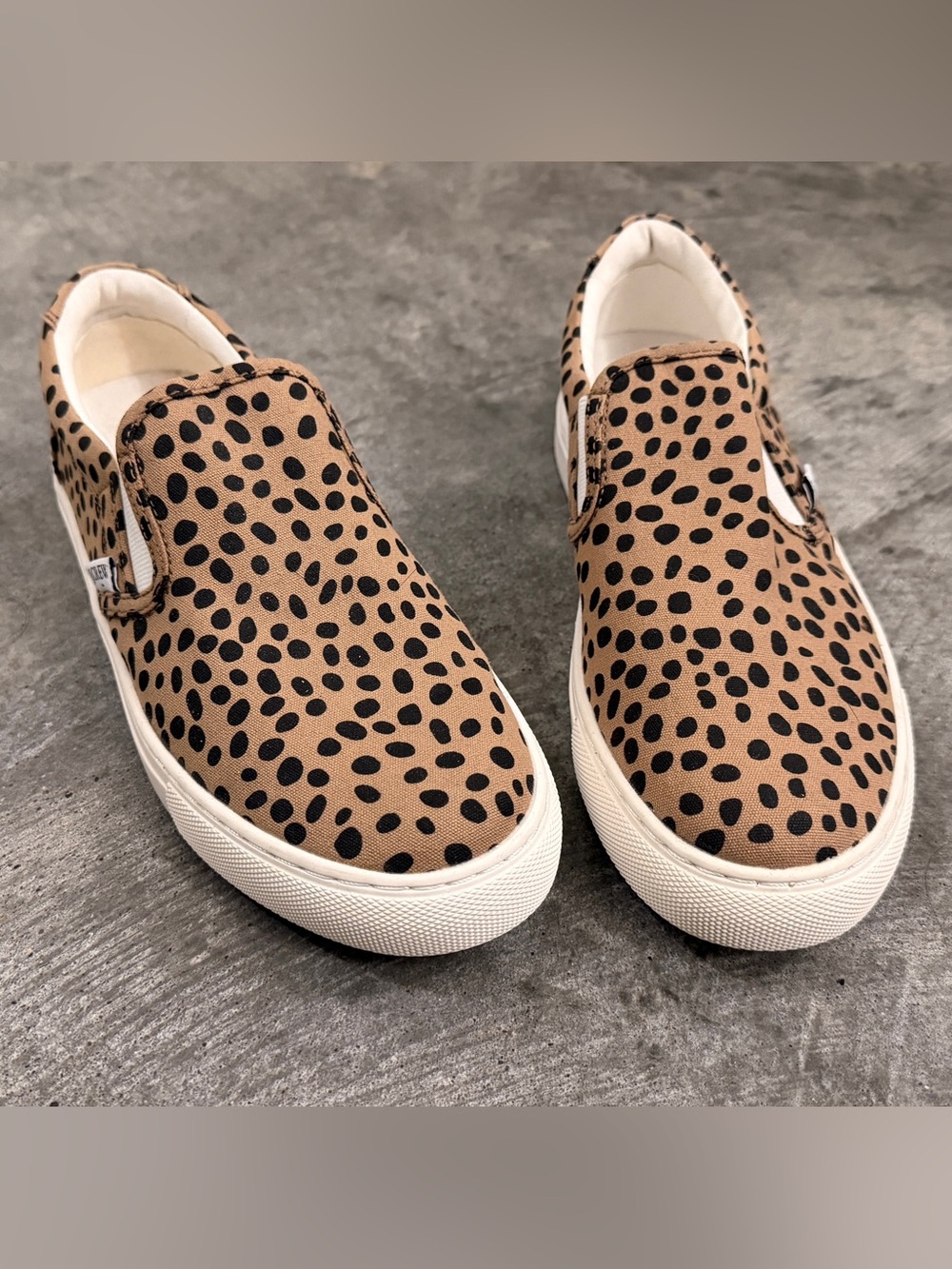 J. Crew - Women’s Slip-On Sneakers in Tan with Black Spots